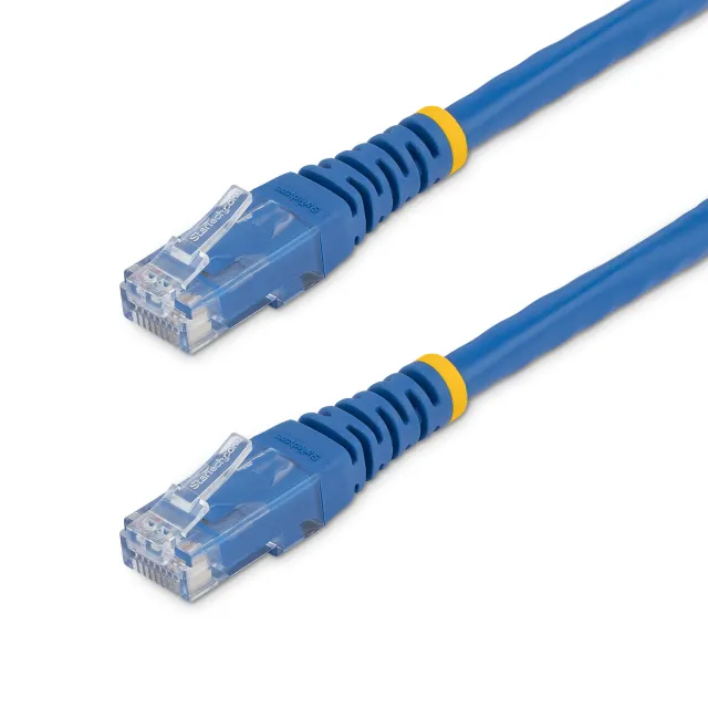 StarTech.com 6ft CAT6 Ethernet Cable, 10 Gigabit Molded RJ45 650MHz 100W PoE Patch Cord, CAT 6 10GbE UTP Network Cable with Strain Relief, Blue, Wirin
