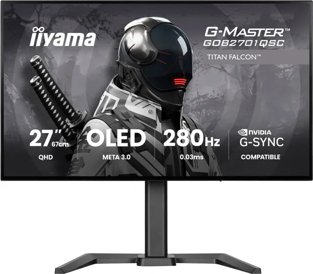 27" iiyama G-MASTER Titan Falcon GOB2701QSC-B1 - OLED monitor - QHD - 27" - HDR