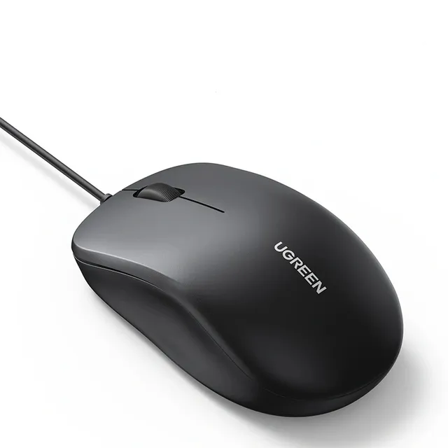 Wired optical mouse - Black - Svart