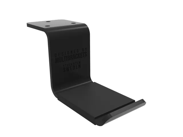 M Headset Holder - Monteringssats (montering på skrivbord) - för hörlurar/headset - aluminium - svart - skrivbord, disk-monteringsbar