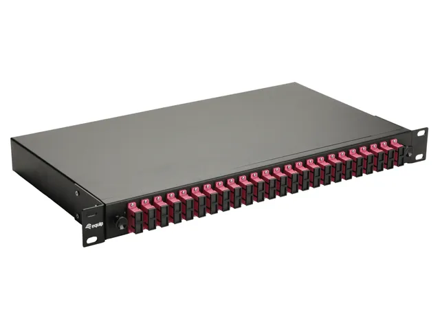 337314, SC, OM4, rackmontering, 1U, svart, stål