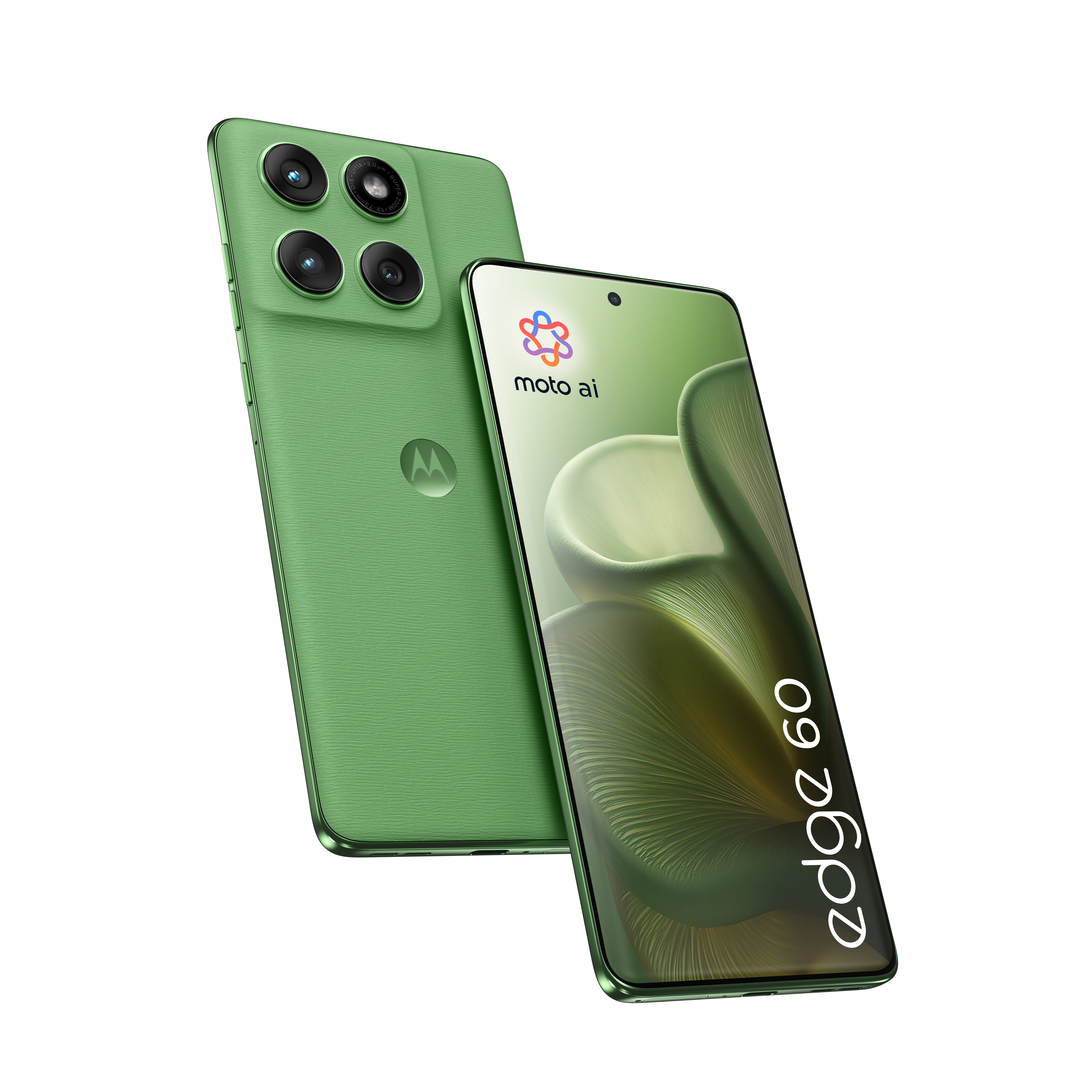 Edge 60 - 5G pekskärmsmobil - dual-SIM - RAM 12 GB / Internminne 512 GB - microSD slot - pOLED-skärm - 6.67 - 2712 x 1220 pixlar (120 Hz) - 3 st. bakre kameror 50 MP, 50 MP, 10 MP - front camera 50 MP - pantone shamrock