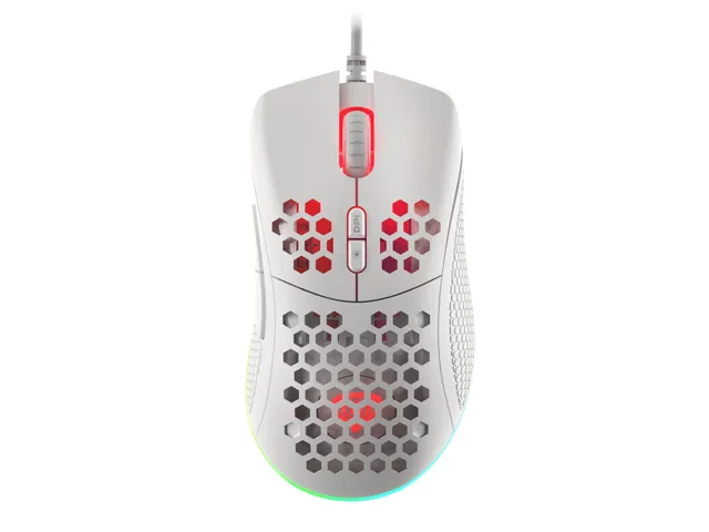 Krypton 555 Ultralight RGB Gamingmus - Vit