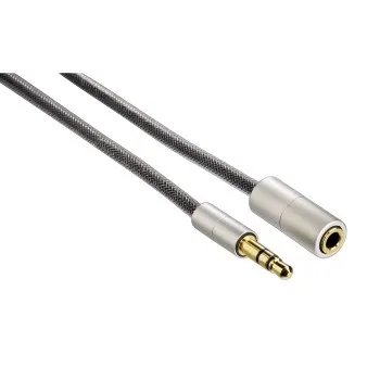 HA-80867 3,5 mm audio -jatkokaapeli, 2 m, hopea