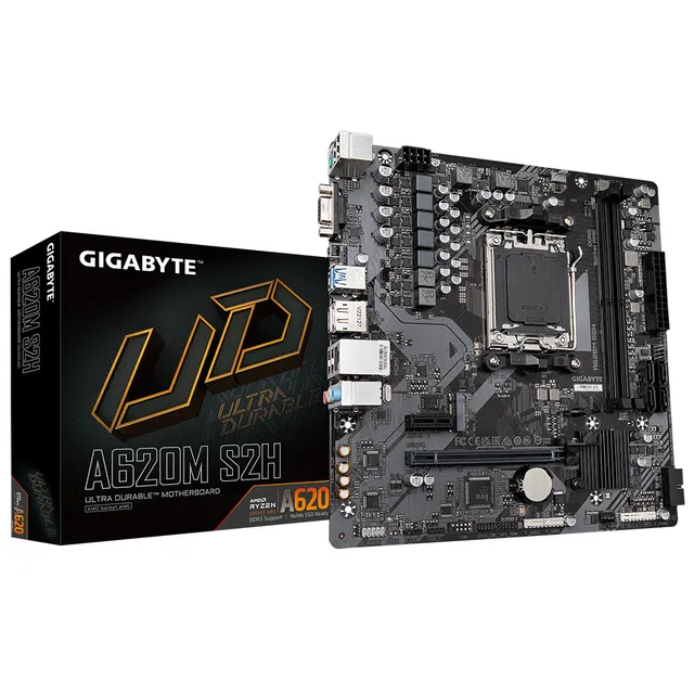 A620M S2H Moderkort - AMD A620 - AMD AM5 - DDR5 RAM - Micro-ATX