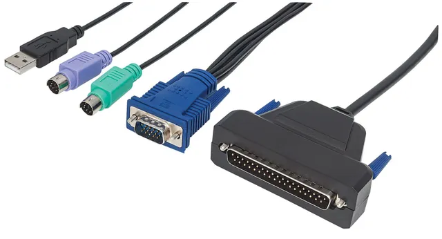 507769, 1,8 m, USB, PS/2, USB, PS/2, VGA, Svart, 180 g