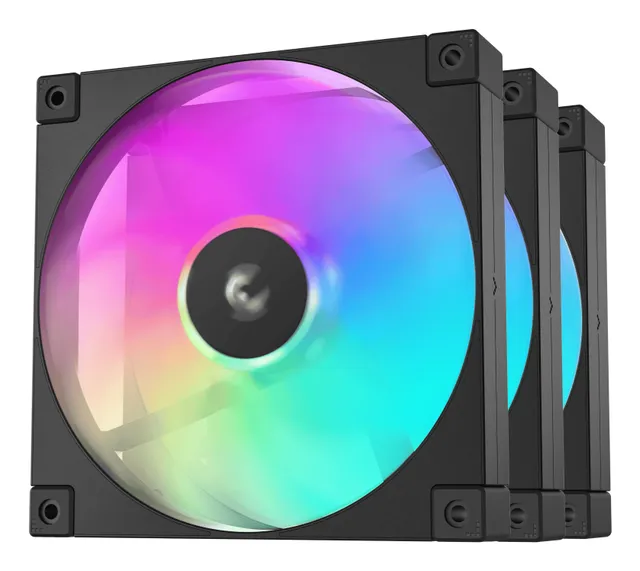 FD14 A-RGB Svart 3-pack