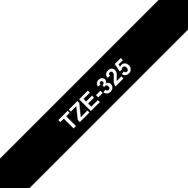 Tape TZE-325 9mm Vit på Svart