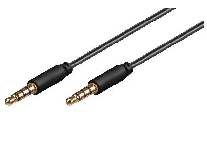 IPOD013 3,5 mm 4-pin -audiokaapeli, 3 m, musta