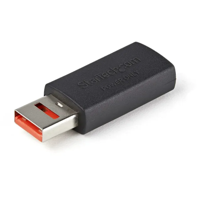 USB-datablockerare för säker laddning - USB-A-adapter (hane till hona) för endast laddning - Ladda utan data/endast strömadapter för telefon/
