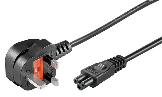 - Strömkabel - Typ G (hane) vinklad t