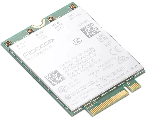 Fibocom L860-GL-16 - Trådlöst mobilmodem - 4G LTE - M.2 Card - 1 Gbps - för ThinkPad X1 Carbon Gen 11 21HM, 21HN