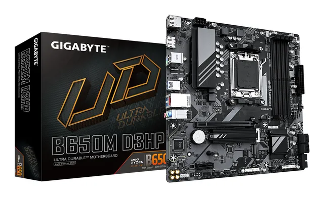 B650M D3HP Moderkort - AMD B650 - AMD AM5 - DDR5 RAM - Micro-ATX