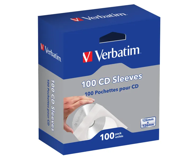 CD/DVD lomme - kapacitet: 1 CD/DVD (pakke med 100 stk.)