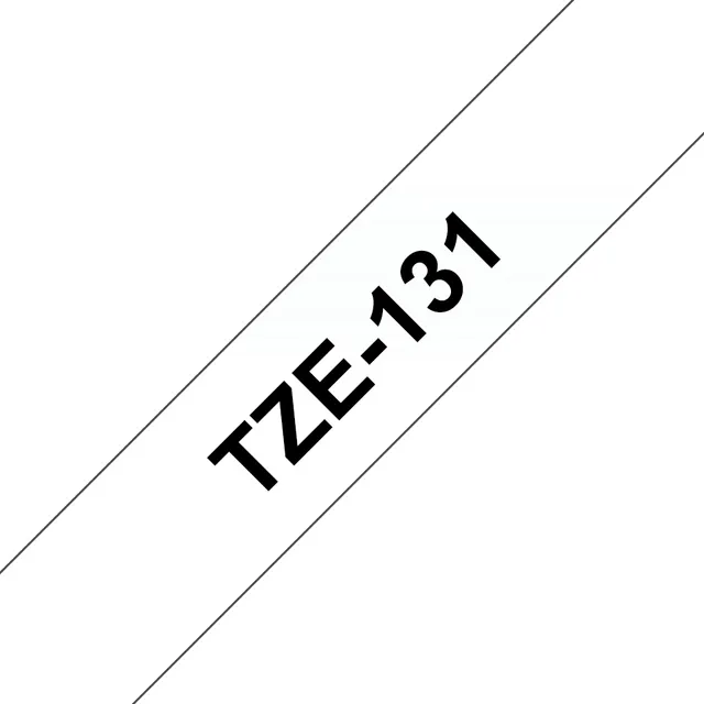 TZe131 etikett-tejp Svart på transparent TZe