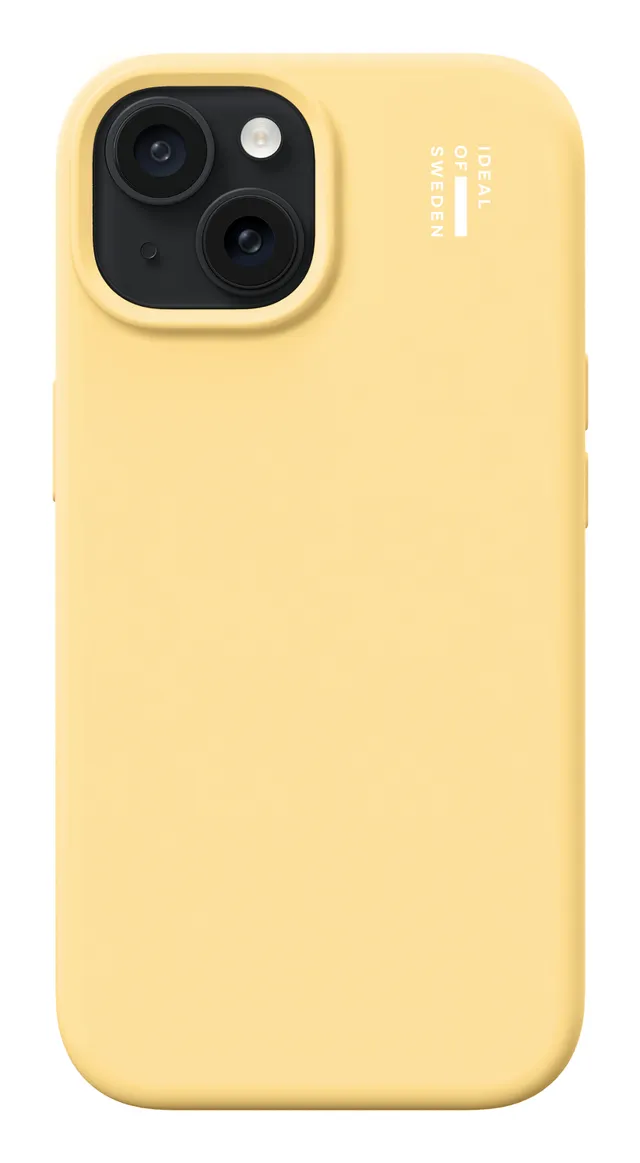 Silicone MagSafe Case för iPhone 13, 14, 15, 16e och 17e Soft Lemon