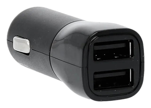 Laddare 12/24V 2xUSB-A 3,4A Svart