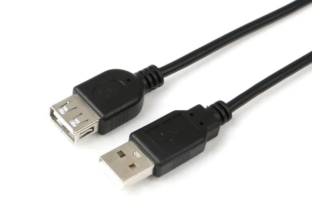 USB 2.0-förlängningskabel MicroConnect, Typ A, 0,5 meter - Svart