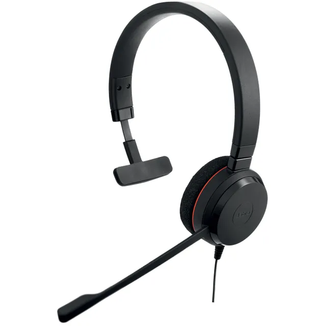 Jabra Evolve 20 MS mono - Headset - på örat - kabelansluten - USB-C, USB-A - ljudisolerande - Certifierad för Microsoft-teams, Avaya-certifierad, Cisco Certified, Alcatel-Lucent-certifierad, Unify-certifierad
