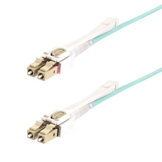 StarTech.com 3m (10ft) LC to LC (UPC) OM4 Multimode Fiber Optic Cable w/Push Pull Tabs, 50/125µm, 100G Networks, Bend Insensitive, Low Insertion Loss