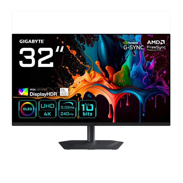 32" GIGABYTE MO32U2 - 3840x2160 (UHD) - 240Hz - QD-OLED