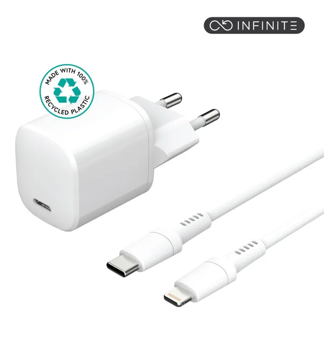 INFINITE - Strömadapter - EU-plugg, USB-C t
