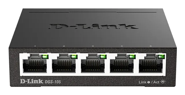 DGS 105 - Switch - 5 x 10/100/1000 - skrivb
