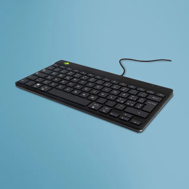 R-Go Compact Break - keyboard - with integrated break indicator - QWERTY - Italian - black Input Device - Tangentbord - Italiensk - Svart