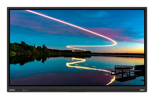 ThinkVision T86 - LED-skärm - 86 - stationär - pekskärm - 3840 x 2160 4K @ 60 Hz - VA - 400 cd/m² - 4000:1 - DisplayHDR 10 - 6.5 ms - högtalare - korpsvart