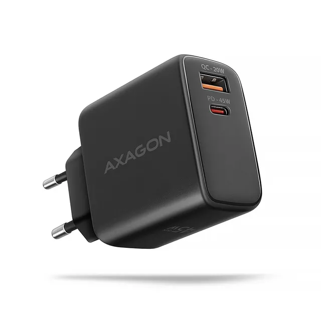 Väggladdare 45 W PD 3.0 Quick Charge 4+ - USB-C + USB-A