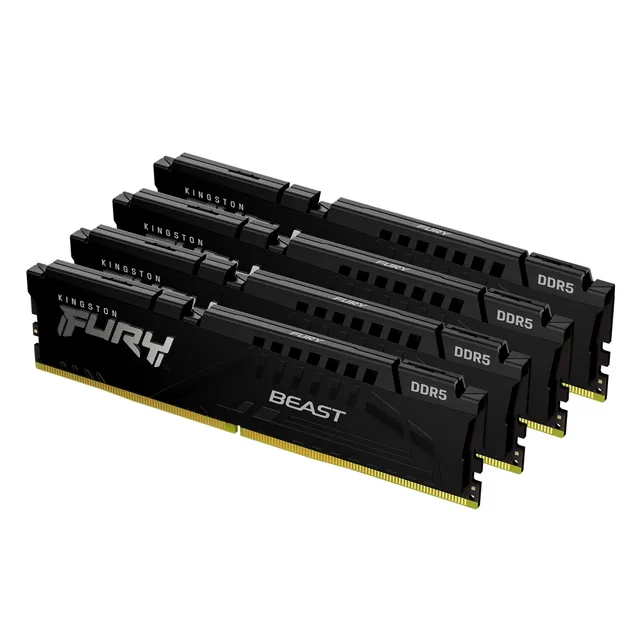 64 GB (4x16GB) DDR5-6000 Kingston FURY Beast Black CL40, XMP - Svart