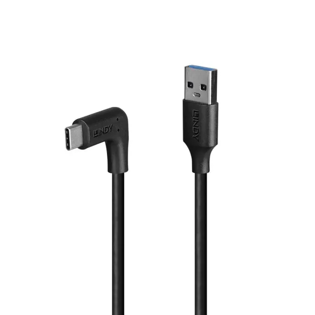 1,5 m USB 3.2 typ A till C-kabel 90° vinklad (32014)