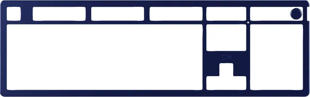 Alloy Rise (100%) - Top Plate - Navy Blue - Gaming Tangentbord - Blå
