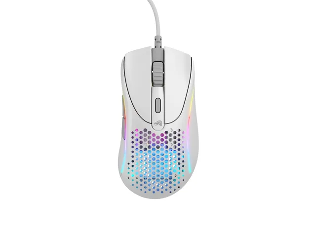 Model D 2 Wired - Matte White - Gamingmus - Optic - 5 knappar - Vit
