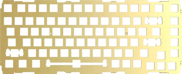 GMMK PRO 75 % Switch Plate - ANSI - Blass - Guld