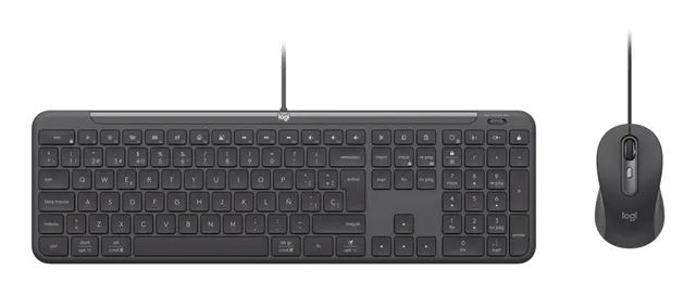 Signature Slim Wired Combo MK620 for Business - Tastatur & Mus set - Nordisk - Svart