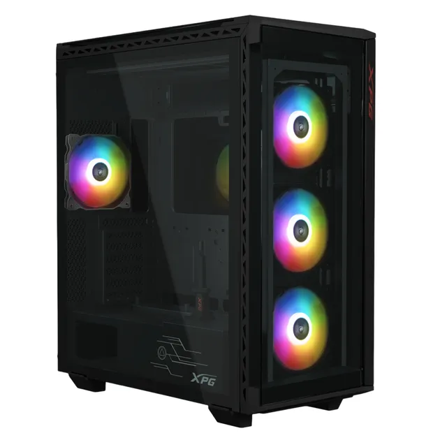 XPG BATTLECRUISER II ST -miditornikotelo ikkunalla ja RGB-valaistuksella, musta