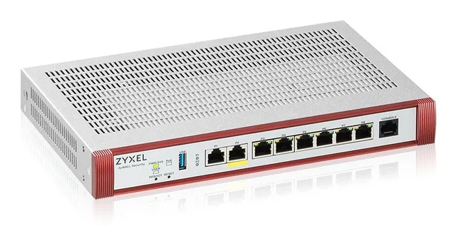 USG FLEX 100HP, 2xPoE+ 6xLAN Gigabit definierbara, Nebula