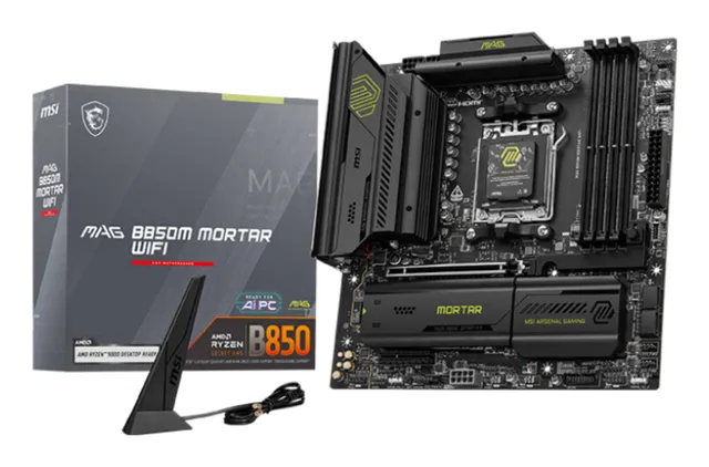 MAG B850M MORTAR WIFI Moderkort - AMD B850 - AMD AM5 - DDR5 RAM - Micro-ATX