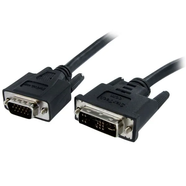 StarTech.com 2 m DVI till VGA-skärmkabel M/M - DVI till VGA (15 stift) - Videokabel - HD-15 (VGA) (hane) till DVI-A (hane) - 2 m - formpressad, tumskr