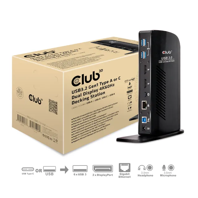 3D SenseVision USB 3.0 Dual Display 4K60Hz Do