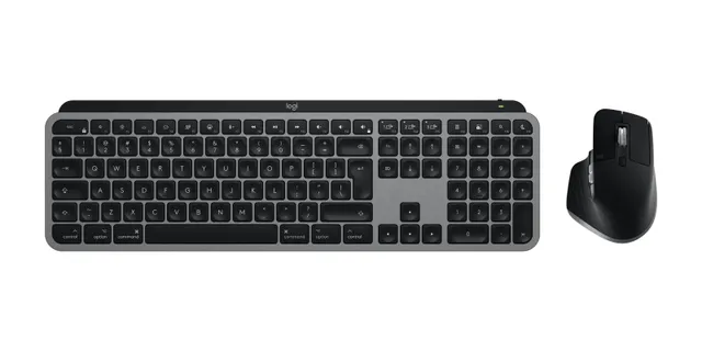 MX Keys S Combo Space Grey - For Mac - US International - Tastatur & Mus set - Universal - Grå