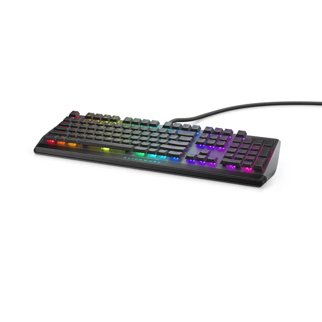 Alienware AW510K - Tangentbord - bakgrundsbelysning - USB - QWERTY - Amerikansk engelska - tangentbrytare: CHERRY MX Low Profile Red - Dark Side of the Moon