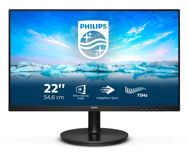 22" Philips V-line 222V8LA - 1920x1080 (FHD) - 75Hz - VA