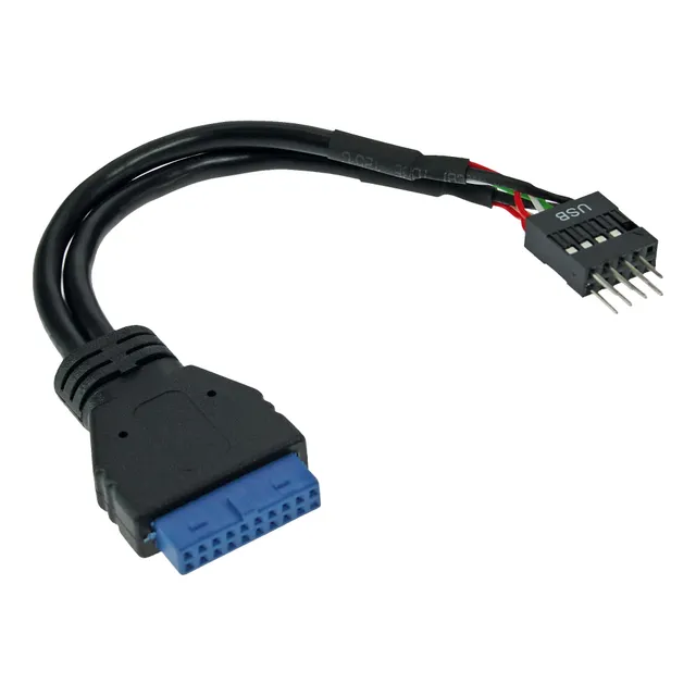 USB 3.0 till USB 2.0 Adapter 15cm (svart)