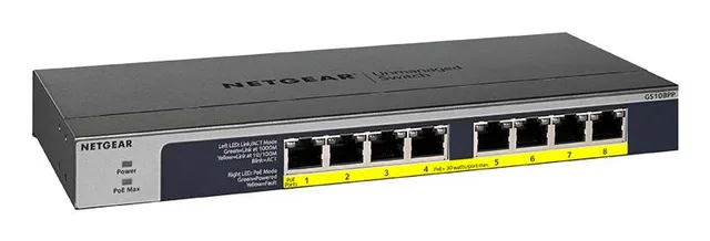 GS108PP 8-Port Gbit PoE/PoE+ Switch