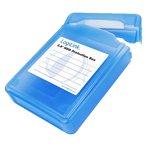 LogiLink 3.5 HDD Protection Box for 1 HDD - Skyddshölje till hårddisk - blå