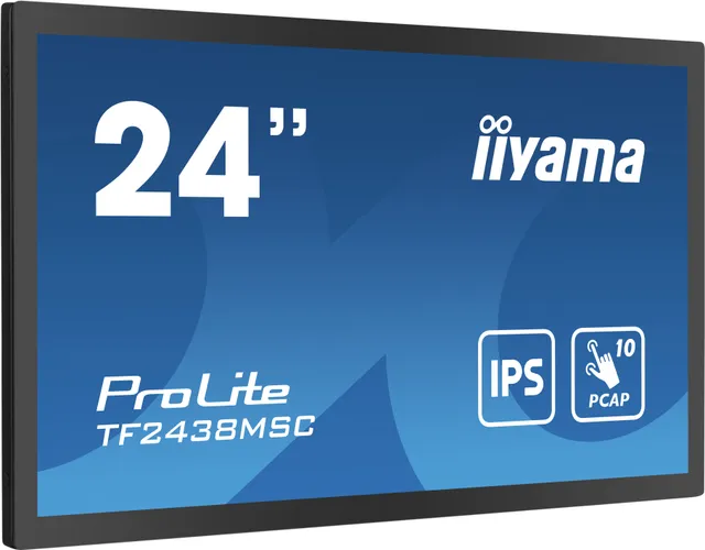 ProLite TF2438MSC-B1 - LED-skärm - 24 (23.8 visbar) - öppen ram - pekskärm - 1920 x 1080 Full HD (1080p) - IPS - 600 cd/m² - 1000:1 - 5 ms - HDMI, DisplayPort - högtalare - svart, matt