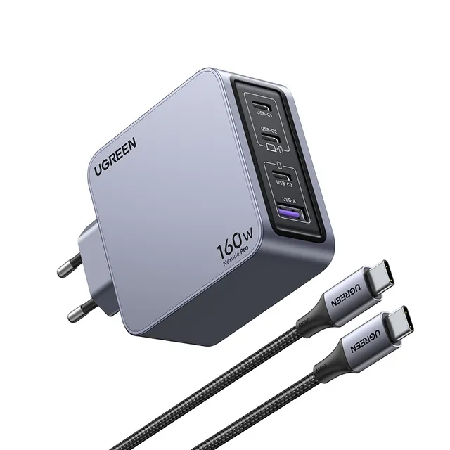 Nexode Pro 160W 4-Ports GaN-laddare inklusive 240W USB-C kabel