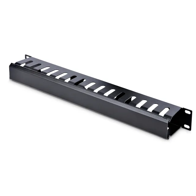 StarTech.com 1U horisontell kanalpanel för kabelhantering med fingrar och lock för hylla - Rackpanel för kabelhantering - 1U - 19" - för P/N: RACK-18U